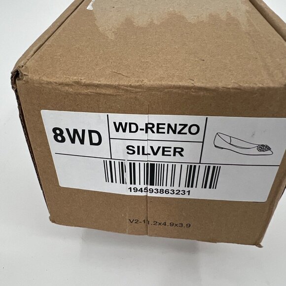 Journee Collection Renzo Ballet Flats in Silver Size 8W MSRP $90 - Picture 16 of 16